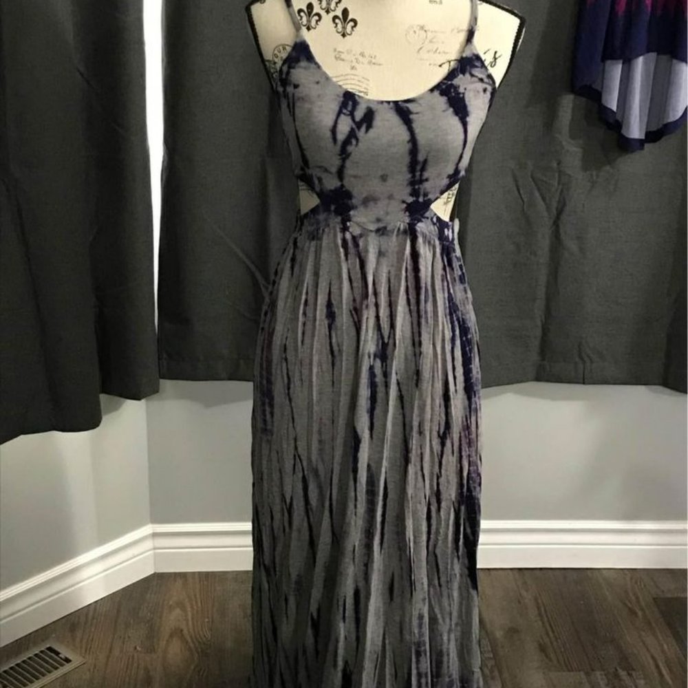 Maxi Dress-Tie dye with Cut Outs